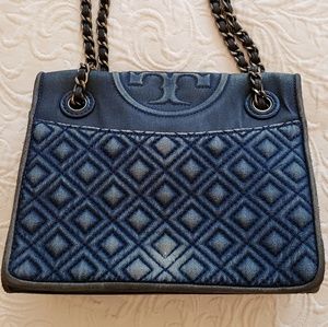 Denim Tory Burch handbag